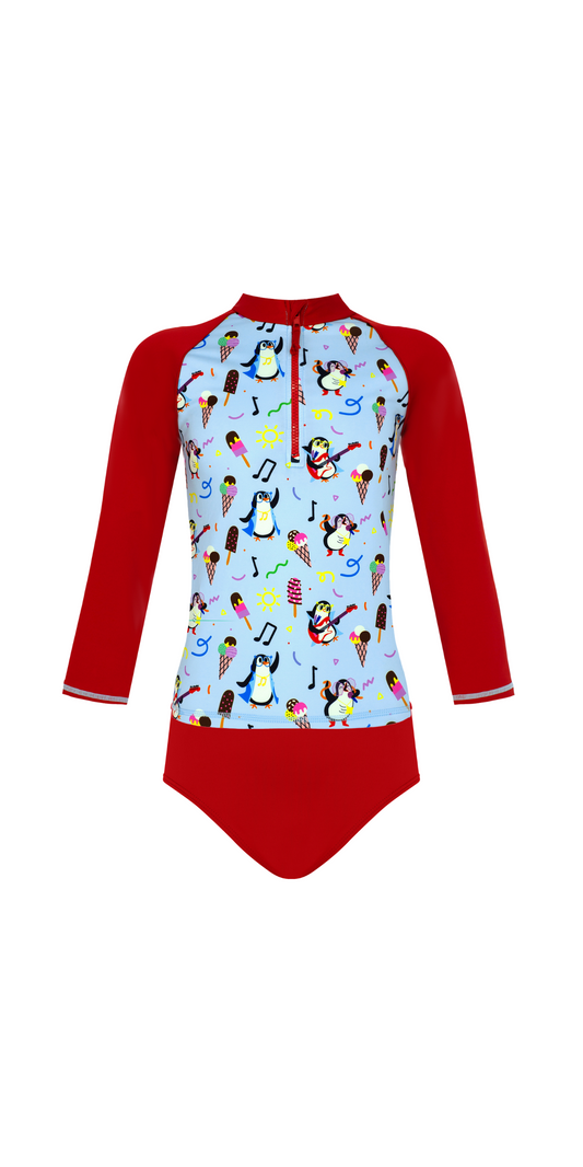 Tappy Temalı Set | Uzun Kollu Üst | Bikini Altı | UPF 50+ | Geri Dönüştürülmüş Kumaş