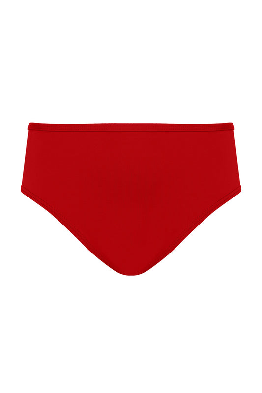 Red Bikini Bottom for girls & UPF 50+ & Recycled Fabric